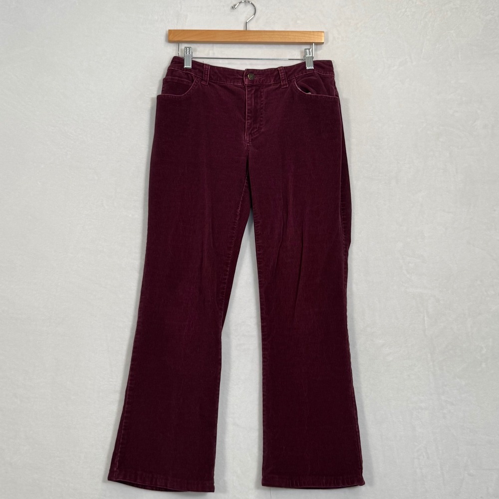 St. John's Bay Burgundy Corduroy Pants 6P 29x28